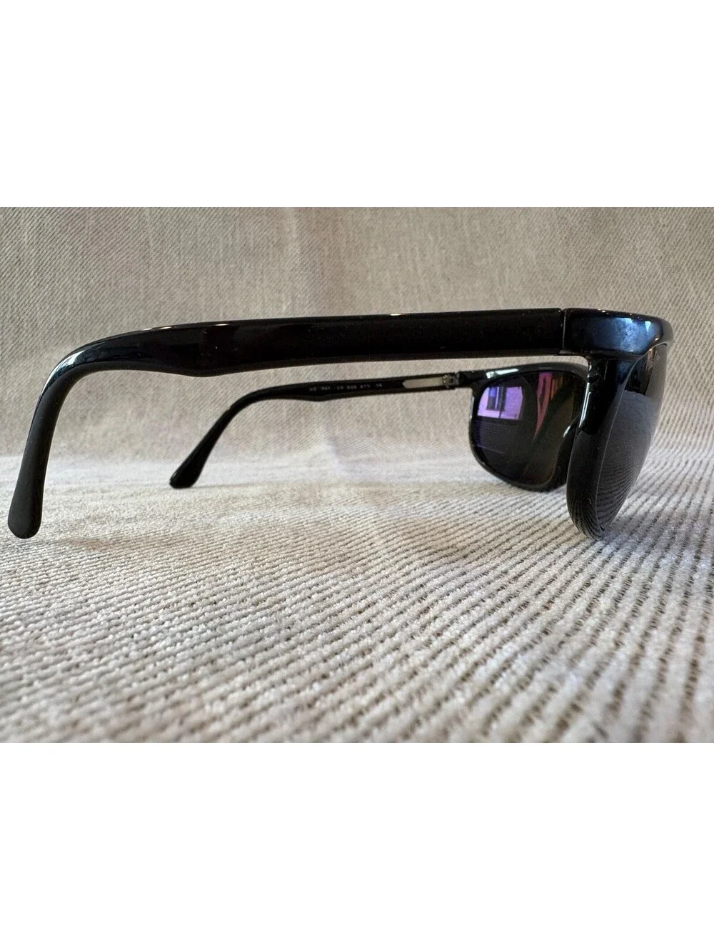 Vintage Maui Jim Typhoon MJ-168-02 Polarized Wrap Sunglasses - Gloss Black